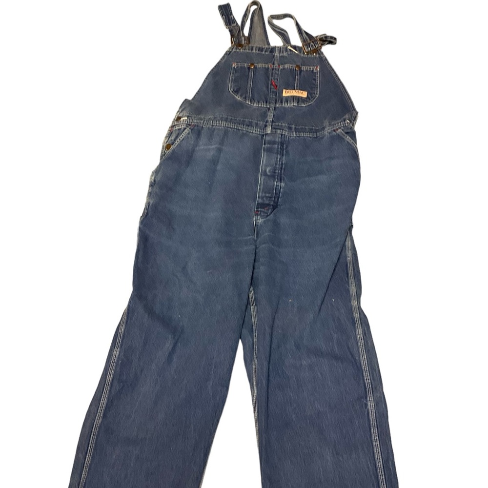 Big Mac Mens Vintage Blue Denim Bib Overalls 40x25
